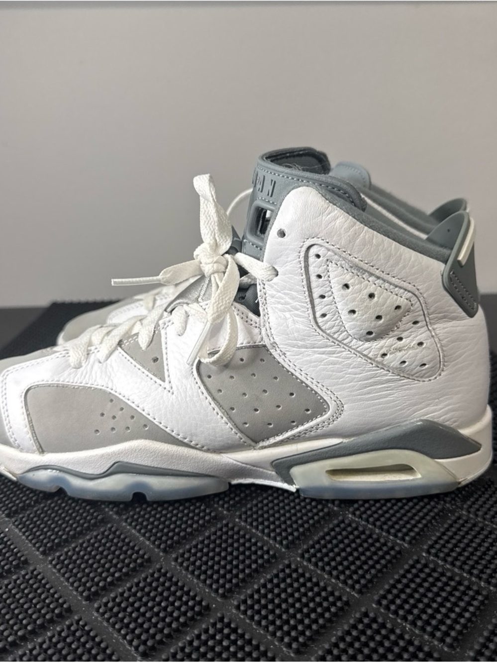 Jordan Kids White and Gray High-Top Sneakers